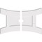 Ekena Millwork Haven Architectural Grade PVC Ceiling Medallion, 38"W x 25 3/8"H x 3"ID x 8 1/4"C x 1"P, Two-Piece CMP38X25HN2-03000 - alternate 1